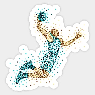 basketball player dots Sticker